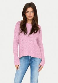 Sweter ONLY różowy damski 15234745  Regular Fit