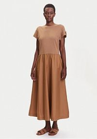 Sukienka codzienna Tommy Hilfiger brązowa 