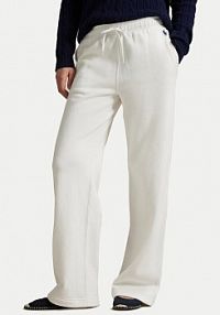 Spodnie dresowe Polo Ralph Lauren białe damskie 211977959003  Wide Leg