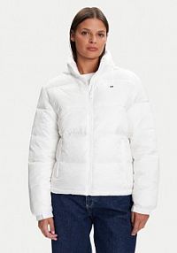 Kurtka puchowa Tommy Jeans biała damska Zimowa