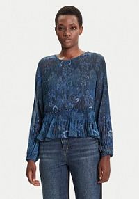 Bluzka Desigual granatowa damska Plise 25WWBW09  Regular Fit