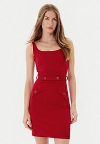 Sukienka koktajlowa Marciano Guess czerwona 