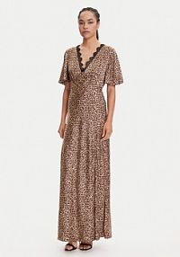 Sukienka wieczorowa Guess beżowa 