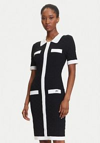 Sukienka dzianinowa KARL LAGERFELD czarna 