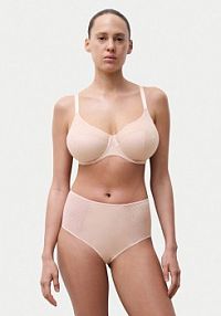 Figi Chantelle różowe Klasyczne z wysokim stanem