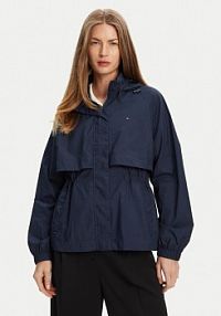 Kurtka przejściowa Tommy Hilfiger granatowa damska Wiatrówka WW0WW46444  Relaxed Fit