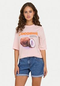 T-shirt ONLY różowy damski 