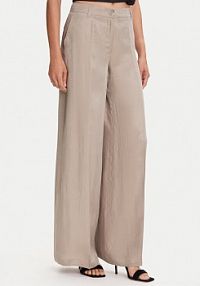 Spodnie eleganckie Guess beżowe damskie Materiałowe