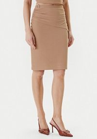 Spódnica mini Guess beżowa W5YD64 KAQL2  Regular Fit
