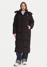 Płaszcz Tommy Jeans czarny damski Zimowy