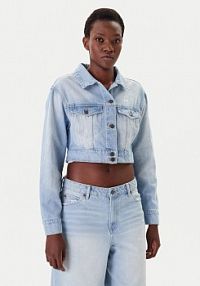 Kurtka jeansowe Karl Kani niebieska damska Jeansowa