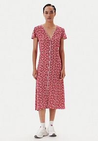 Sukienka codzienna Tommy Jeans czerwona 