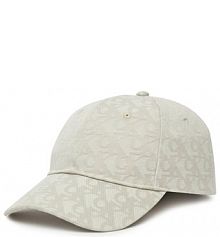 Czapka z daszkiem Calvin Klein beżowa damska Aop 6 Panel Baseball Cap LV04K5058G