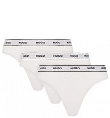 Stringi HUGO białe Komplet 3 par stringów
