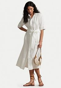 Sukienka Polo Ralph Lauren biała Koszulowa