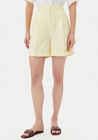 Szorty Tommy Hilfiger żółte damskie Materiałowe