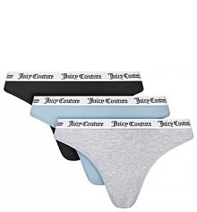 Stringi Juicy Couture wielokolorowe Komplet 3 par stringów