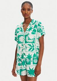 Koszula Banana Moon zielona damska Taylor Shellpat MHW67  Loose Fit
