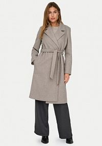 Płaszcz ONLY beżowy damski Przejściowy Alvilda 15314362  Regular Fit
