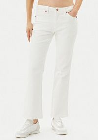 Jeansy Wrangler białe damskie 112362665  Bootcut Fit