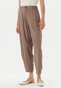 Spodnie eleganckie ACCESS FASHION beżowe damskie Materiałowe