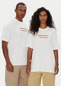 T-shirt Hunter biały damski Abele UNISEX HARU0007251  Regular Fit