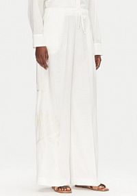 Spodnie eleganckie ACCESS FASHION białe damskie Palazzo