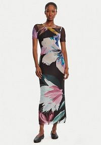 Sukienka codzienna Desigual kolorowa Bernadette 25WWVK19  Slim Fit