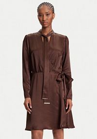 Sukienka codzienna Marciano Guess brązowa 