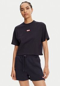 T-shirt Hunter granatowy damski Leona HARW0070251  Boxy Fit