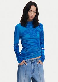 Golf Desigual niebieski damski Ottawa 25WWJF38  Regular Fit