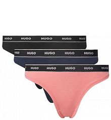 Stringi HUGO wielokolorowe Komplet 3 par stringów