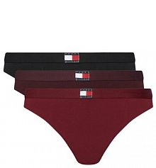 Stringi Tommy Hilfiger wielokolorowe Komplet 3 par stringów