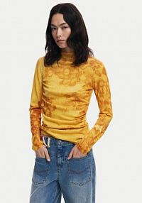 Golf Desigual żółty damski Ottawa 25WWJF38 Żółty Regular Fit