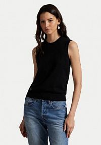 Sweter Polo Ralph Lauren czarny damski 211972111001  Straight Fit