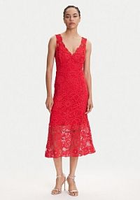 Sukienka koktajlowa Guess czerwona 