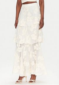 Spódnica maxi ACCESS FASHION kremowa 53-6025-558 Écru Regular Fit