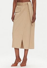 Spódnica ACCESS FASHION beżowa Midi 53-6037-502  Regular Fit