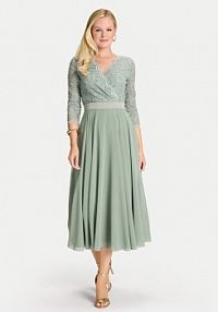 Sukienka koktajlowa Swing zielona 