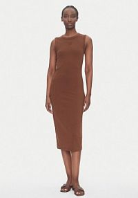 Sukienka codzienna Calvin Klein Jeans brązowa 