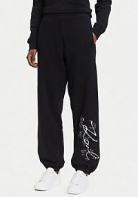 Spodnie dresowe KARL LAGERFELD czarne damskie 