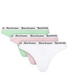 Stringi Juicy Couture wielokolorowe Komplet 3 par stringów