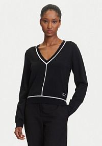 Sweter KARL LAGERFELD czarny damski 