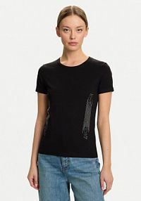 T-shirt EA7 Emporio Armani czarny damski 7W000521 AF12503 UC001  Regular Fit