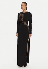 Sukienka wieczorowa Just Cavalli czarna 79PAO919 N0587  Regular Fit