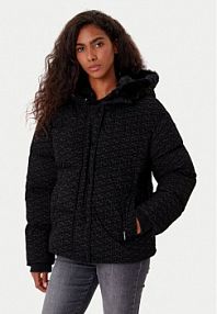 Kurtka puchowa KARL LAGERFELD czarna damska Zimowa