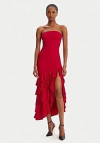 Sukienka koktajlowa Bardot czerwona 