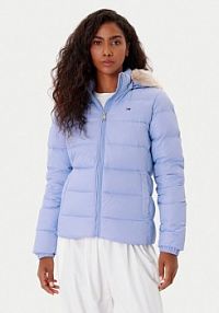 Kurtka puchowa Tommy Jeans niebieska damska 