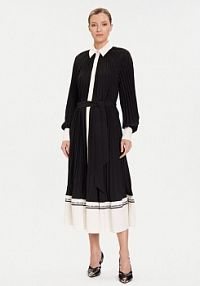 Sukienka KARL LAGERFELD czarna Koszulowa