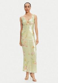 Sukienka koktajlowa Bardot zielona 